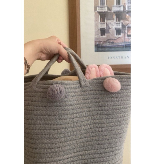 Tas Pom-Pom Grey by Informa (Preloved)