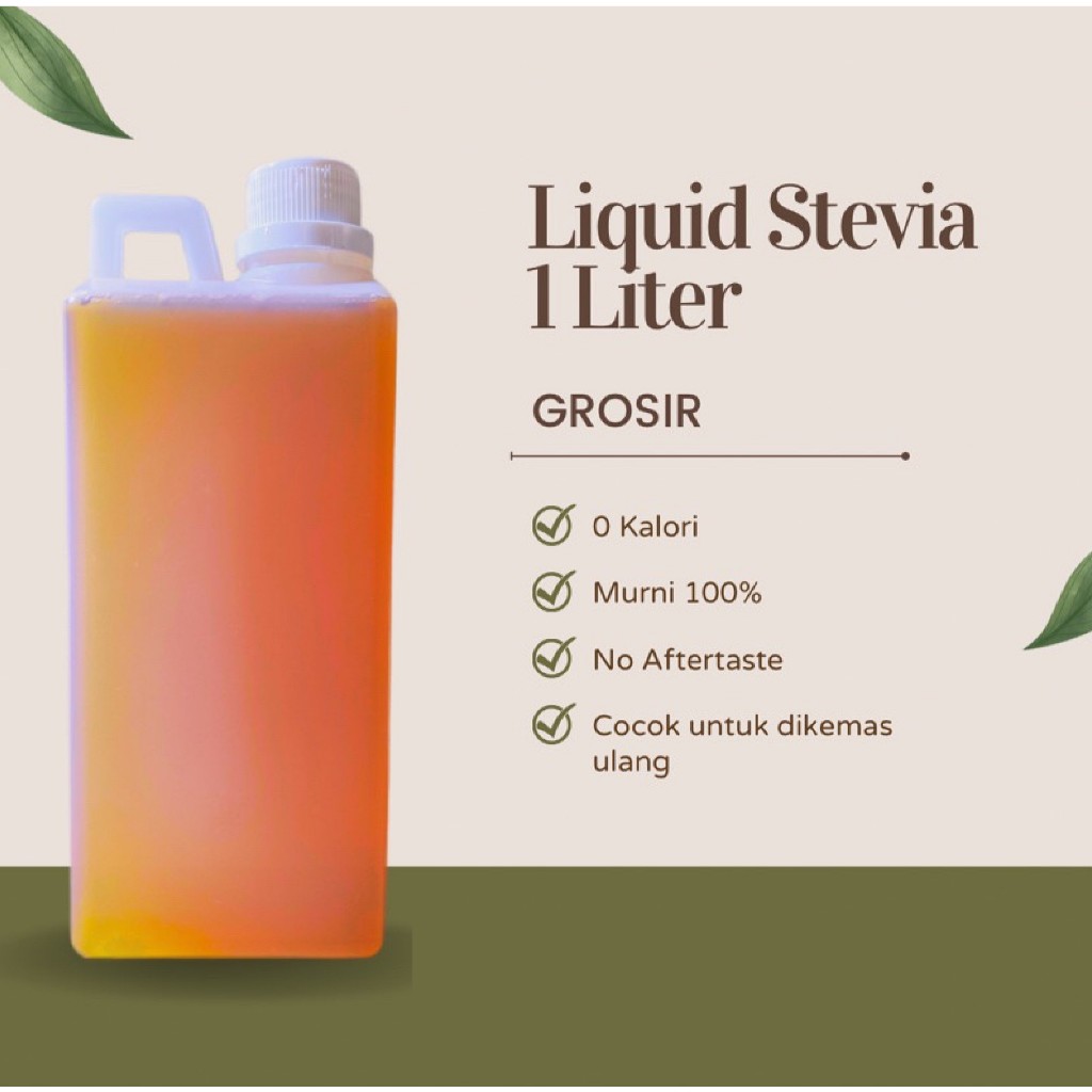 

Liquid Stevia 1 Liter Pemanis Alamai / Kualitas Baik