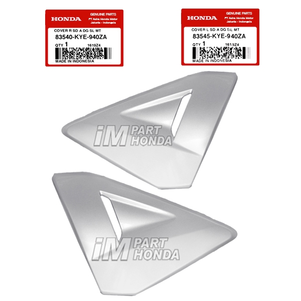 83540-KYE-940ZA 83545-KYE-940ZA Cover Box Tutup Accu Aki Kanan Kiri Megapro Fi Silver