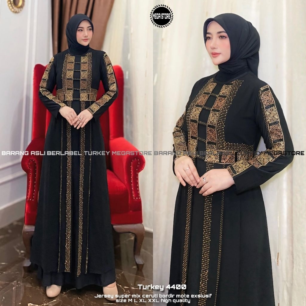 NEW GAMIS TURKEY WARNA PREMIUM ORIGINAL MEGASTORE TERBARU ABAYA TURKI LEBARAN BEST SELLER DRESS MAXY