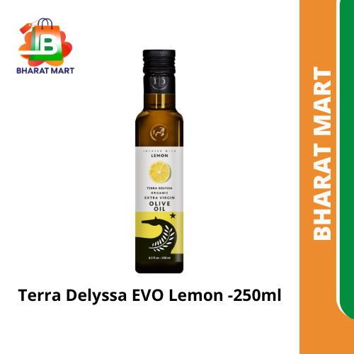 

Bharat Mart -TERRA DELYSSA EXTRA VIRGIN INFUSED OIL LEMON 250 ML