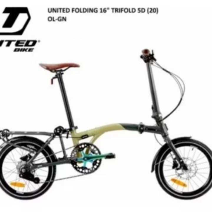 Promo...Sepeda Lipat UNITED TRIFOLD 5D 16 inch Alloy 5 Strumey Archer