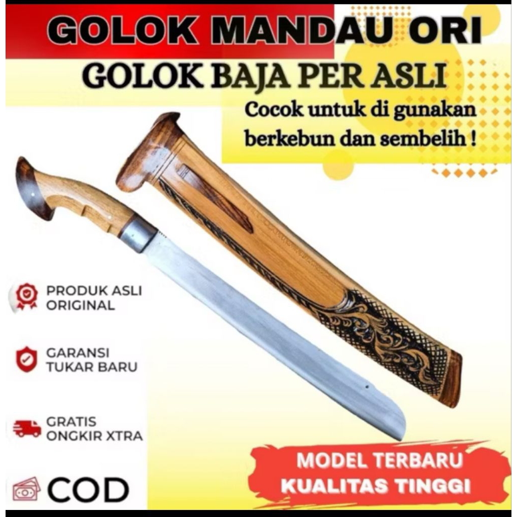 Golok Mandaw Golok kebun Potong Bambu Potong Kayu cocok Buat Berkebun