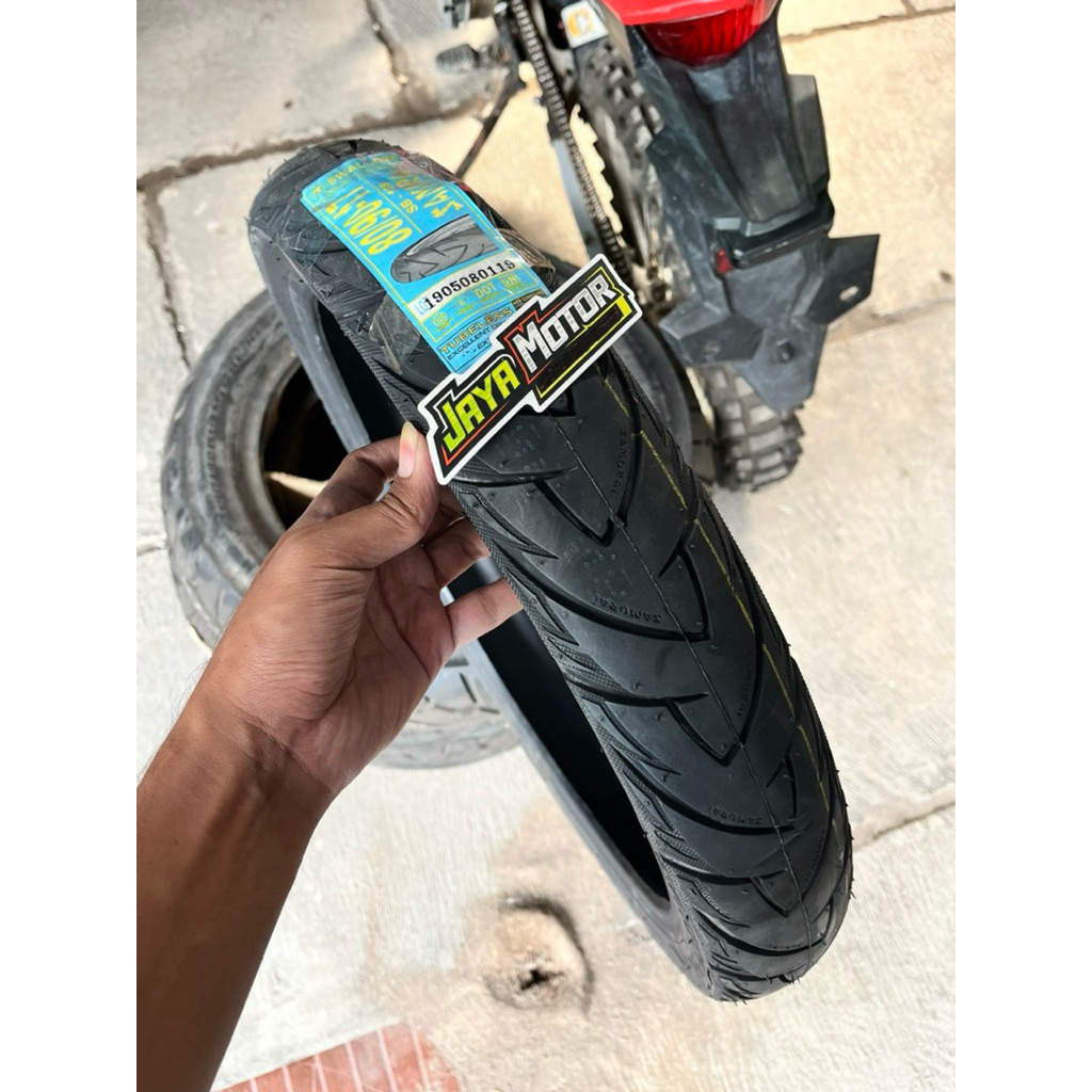 BAN LUAR MOTOR BEBEK RING 17 SWALLOW SAMURAI SB-128 80/90-17 TUBLES ORI ASLI BARU KARET AMAN STOK LA