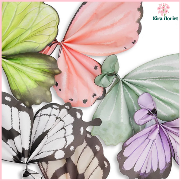 

PACK 20 Flower Wrapping Butterfly Set Butterfly Solid Wrapping Kupu Kupu Cellophane KB56