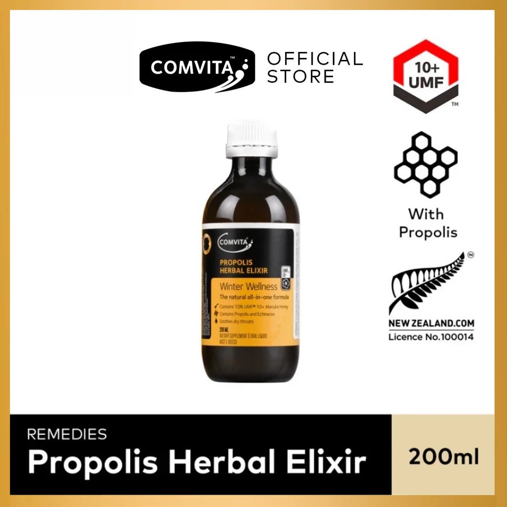 Comvita Propolis Herbal Elixir 200ml | Propolis Asli New Zealand
