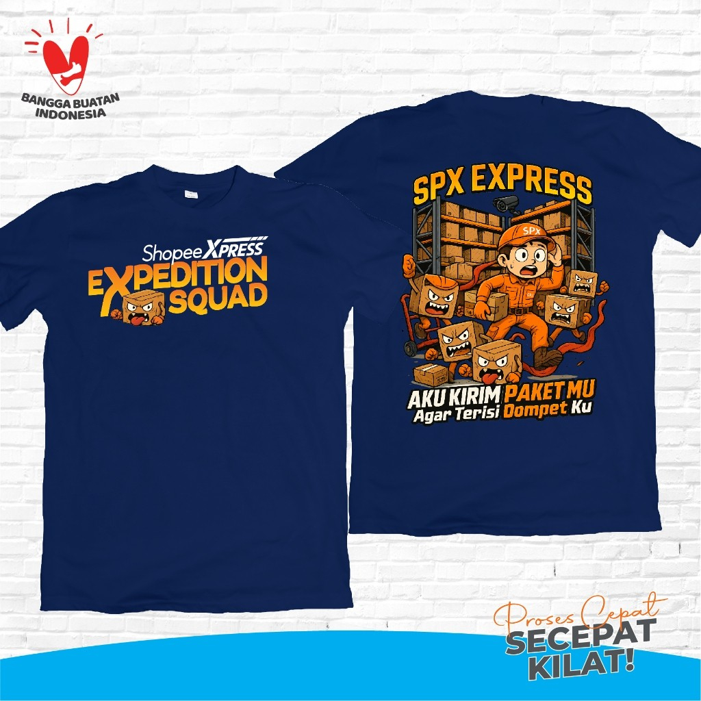 Kaos Distro SPX EXPRESS Campaign Pakaian Pria & Wanita Bahan Cotton Combed 24s