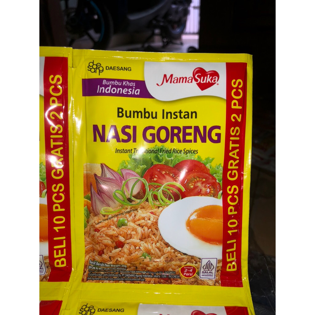 

BELI 5 GRATIS 1 BUMBU INSTAN MAMASUKA 20g & 25g; NASI GORENG;OPOR;AYAM GORENG;SOTO AYAM