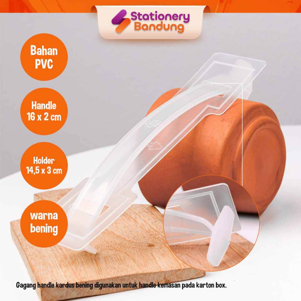 

Pegangan Handle Gagang Kecil Kardus Plastik Bening Karton Box Eceran