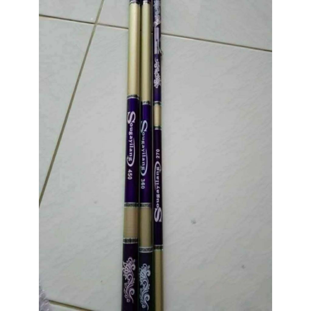 Saugayilang joran Tegek fishing rod serat kaca 3,6m Super ringan serat kaca keras tangan pancing por