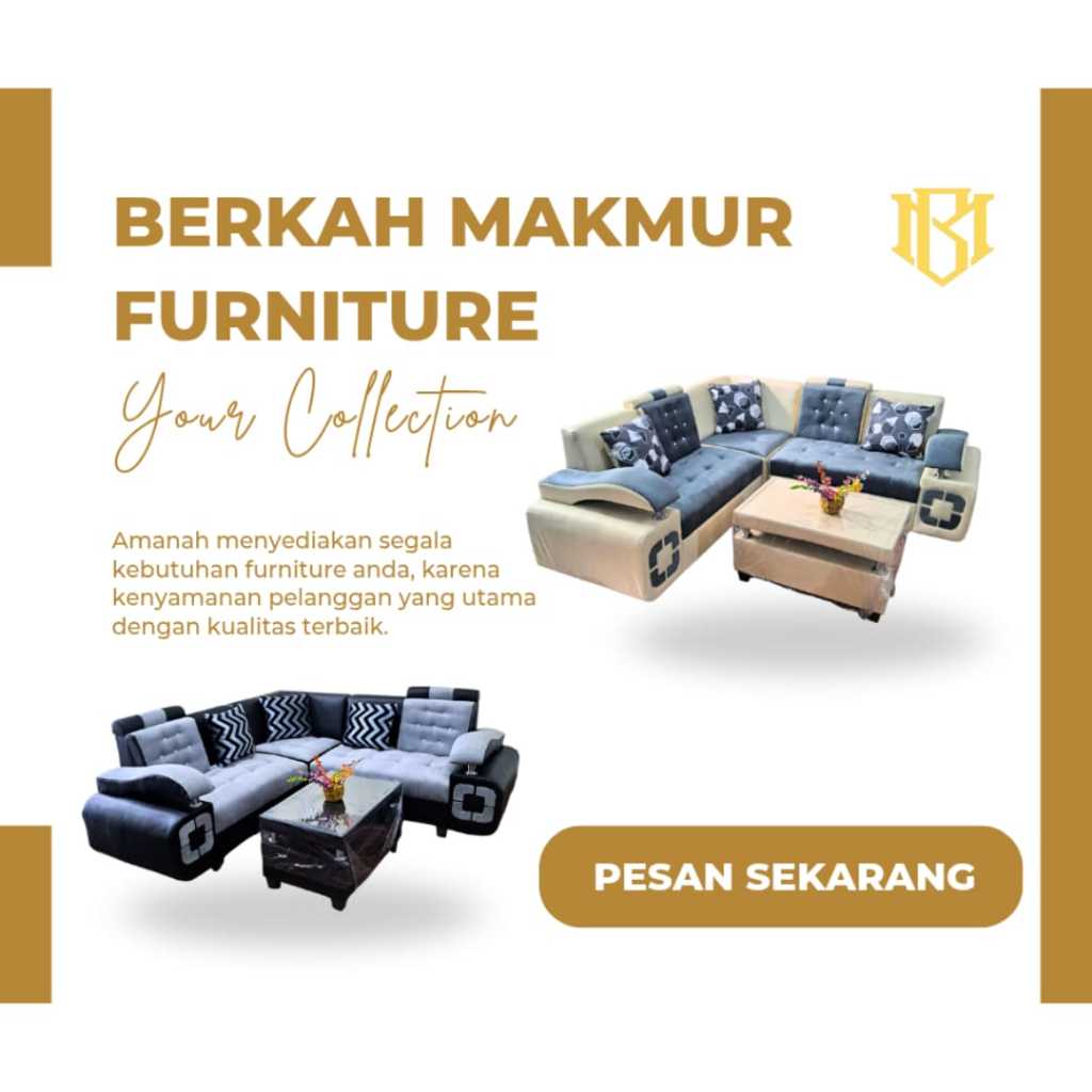 Sofa sudut ruang tamu GGS - Sofa sudut minimalis - Sofa modern - Sofa L sudut
