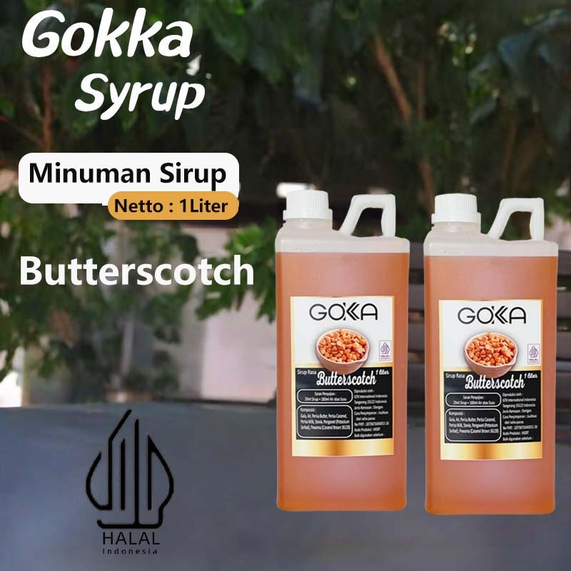 

GOKKA Sirup Minuman Rasa Butterscotch 1L Syrup / Butterscotch Juice
