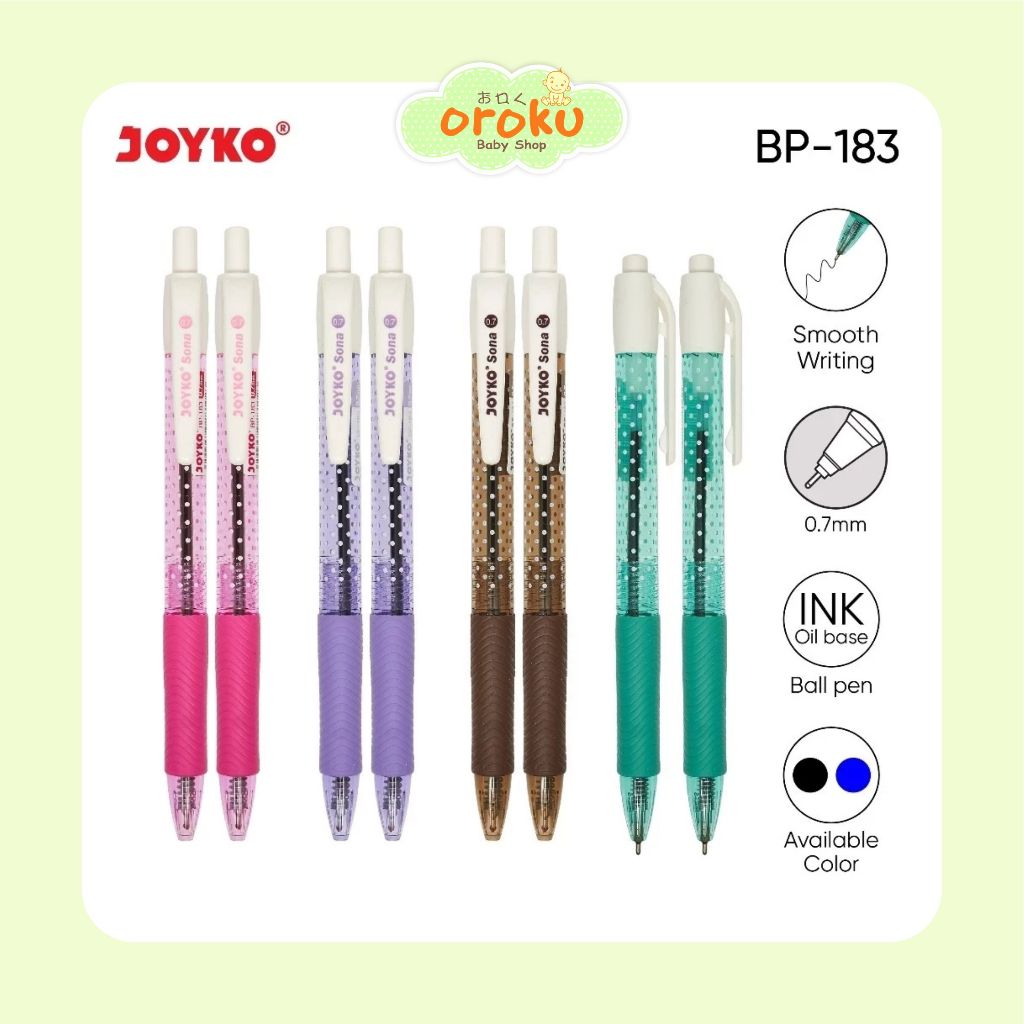 

JOYKO BALLPEN BLACK BP-183 SONA / PULPEN / ALAT TULIS
