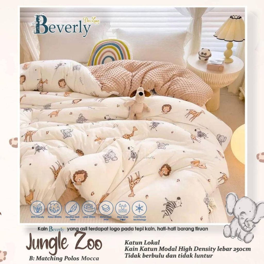 Set Bedcover Baby jungle zoo friend safari zoo