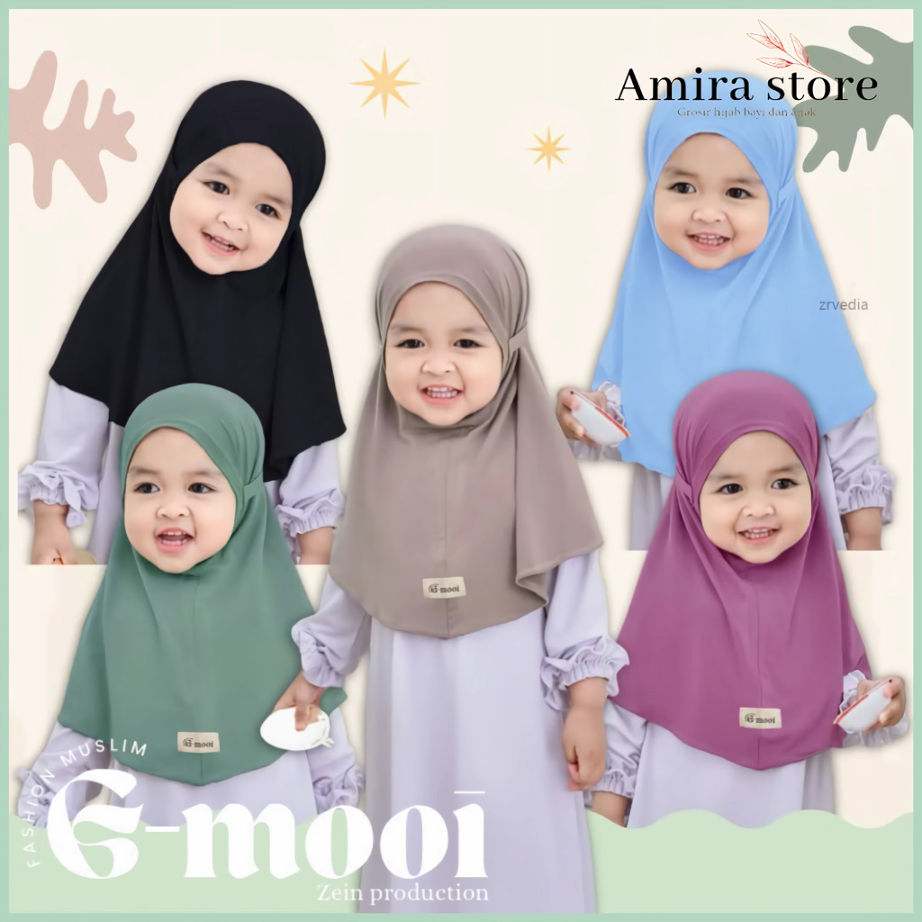 jilbab instan anak bayi 0 6 bulan 1 2 3 4 tahun ORIGINAL G-MOOI BERGO NAFISA Kereudung bayi lucu