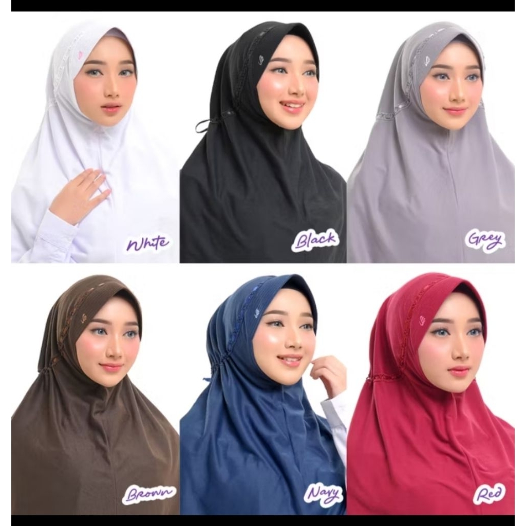 Rabbani - Kerudung Hemy / Kerudung Sekolah / Kerudung Pita Serut Atas