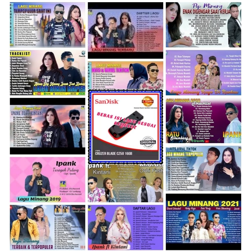 USB MOBIL LAGU POP MINANG - USB MOBIL UNTUK MUSIK - USB MP3 LAGU POP MINANG - USB LAGU POP MELAYU