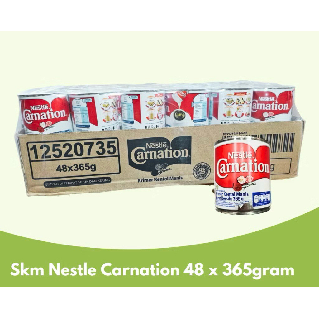 

CARNATION 1 DUS ISI 48 x365 gram, SUSU KENTAL MANIS NESTLE
