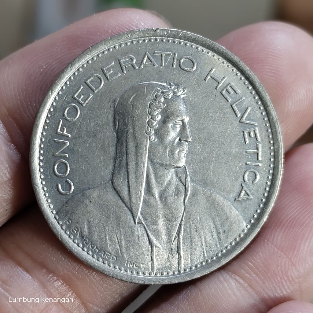 koleksi koin asing 5 Francs Swiss 1968