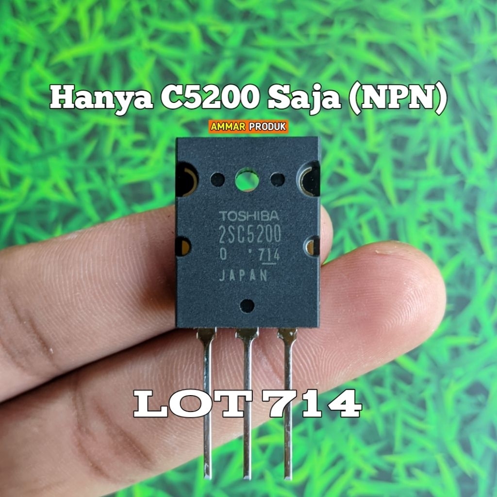 Transistor Toshiba 2SC5200 Saja Lot 714 (NPN) Atau Sebelah Original Japan TR Toshiba Sebelah