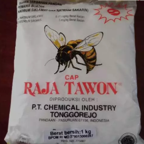

Pemanis Makanan dan Minuman Natrium Siklamat Cap Raja Tawon 1kg / Powder Sugar Pangan Food Grade
