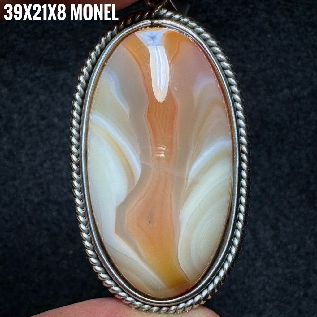 Liontin Batu Akik Natural Lam Alif