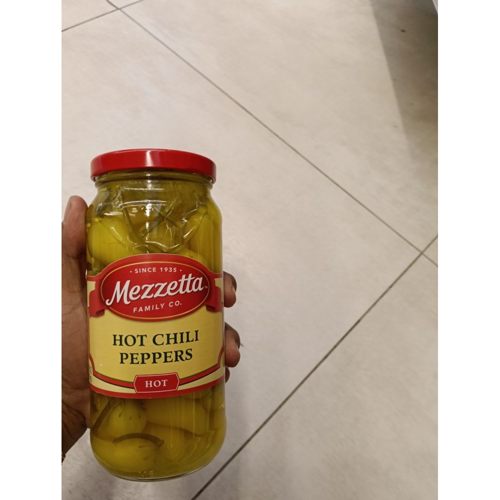

mezzetta hot chili peppers 473ml acar cabai pedas