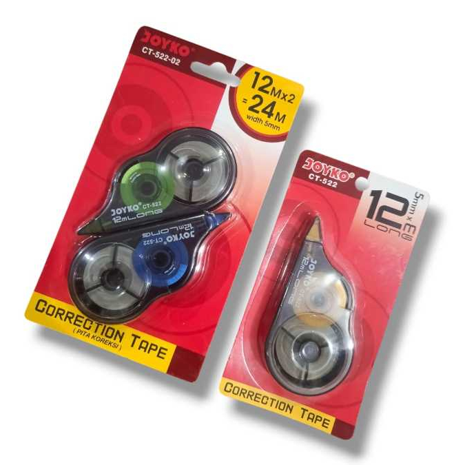 

CORRECTION TAPE JOYKO CT-522 DAN CT-522-02 | PITA KOREKSI JOYKO