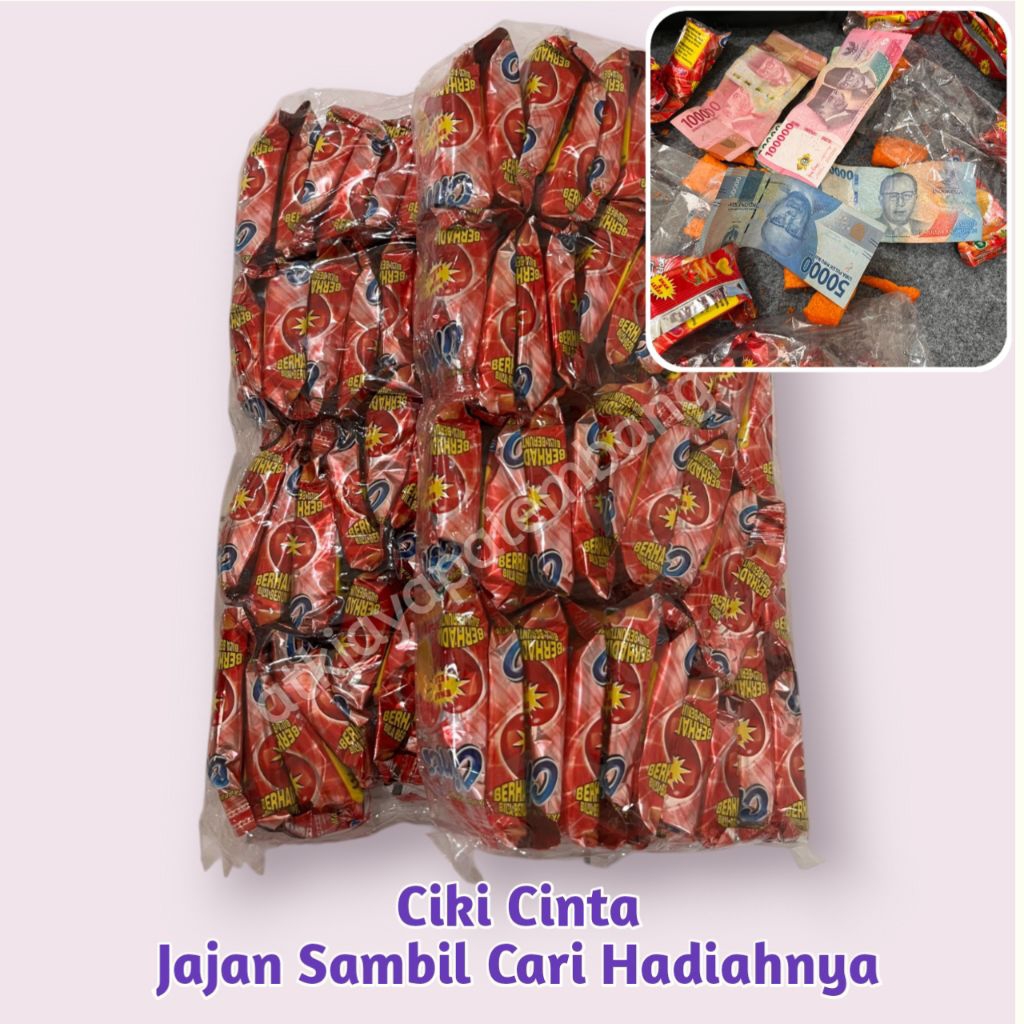 

snack cinta stik berhadiah uang jika beruntung isi 40 pcs