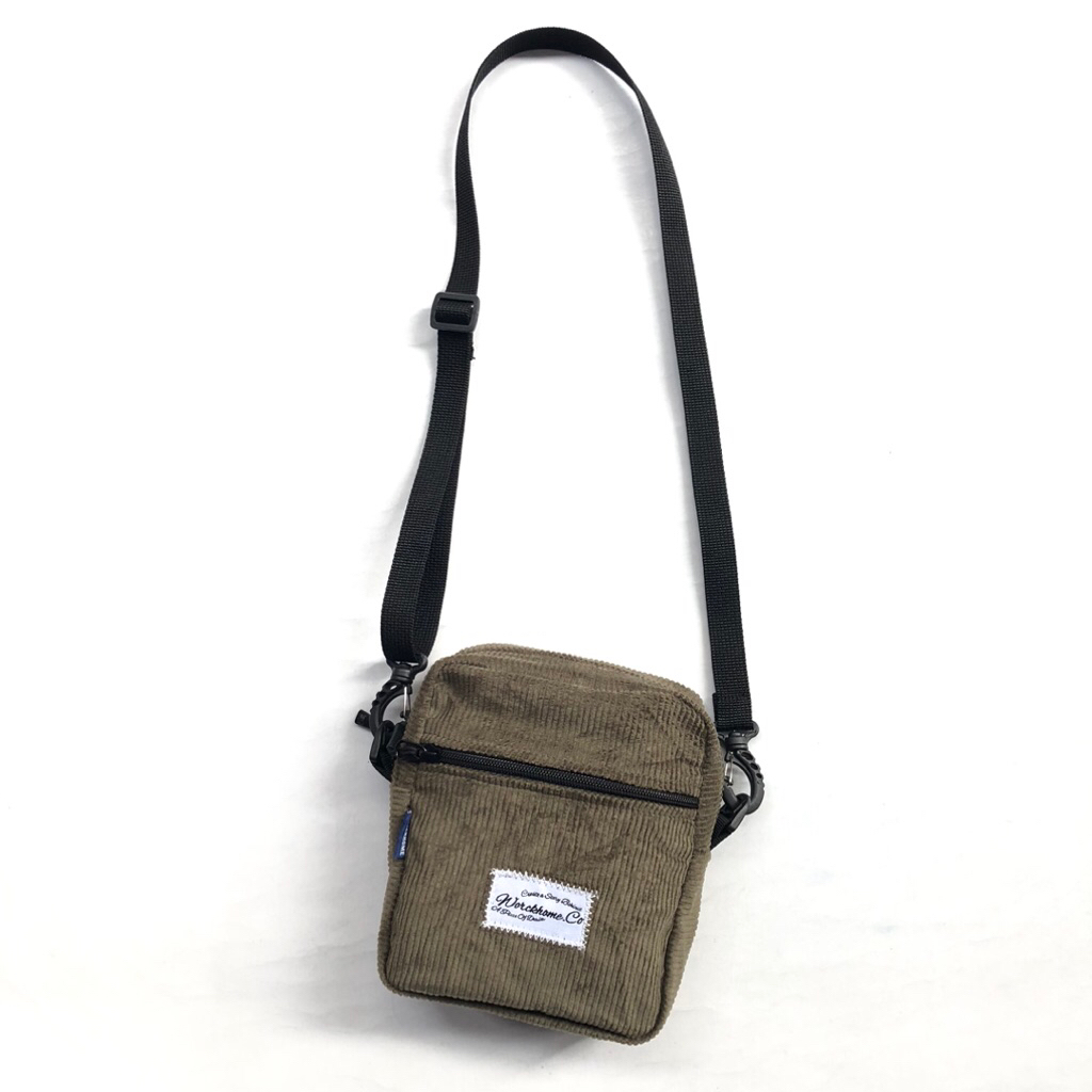 Worckhome Denim - Tas Pria Wanita Slinbag Corduroy