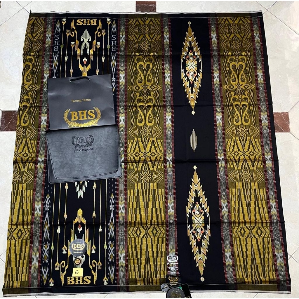 Sarung BHS Masterpiece JIB JIA Gold Tertinggi Premium Mercerized Full Songket Timbul ATBM Limited (B