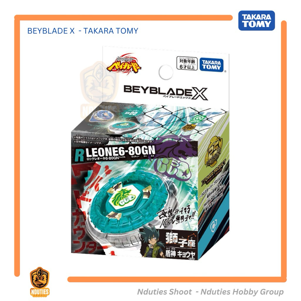 BX-00 Rock Leone 6-80GN Beyblade X Takara Tomy Original