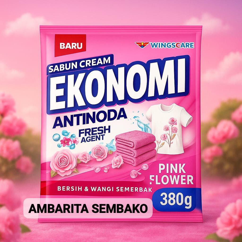 SABUN CREAM EKONOMI ANTI NODA PINK FLOWER 380 GR