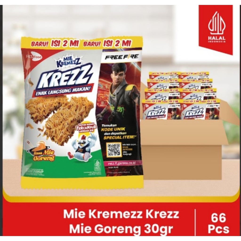

Paket Bundling - Mie Kremezz Krezz - Mie Goreng - 30gr - 12pcs