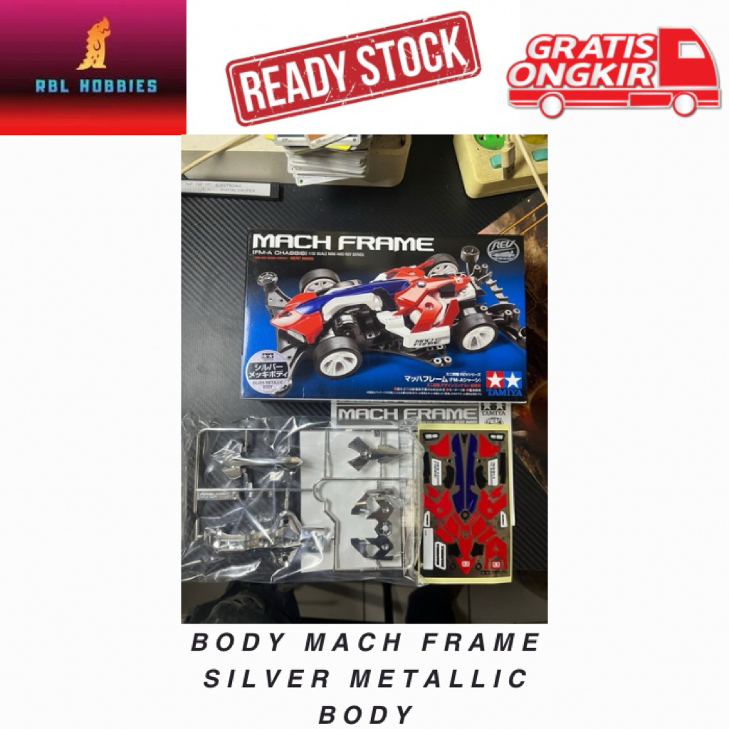 Tamiya 95164 Body Mach Frame Silver Metallic Body Set Original Loose Kit Mini4WD