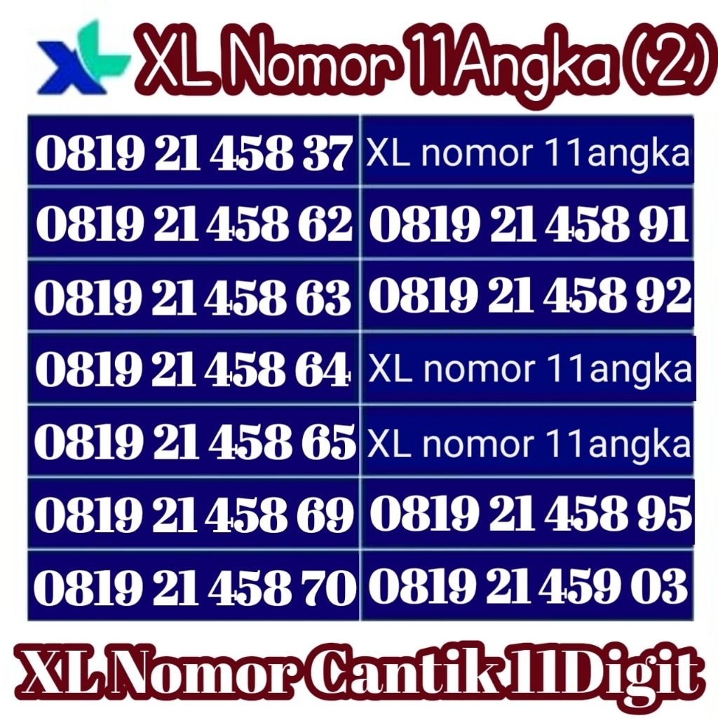 promo perdana XL nomor cantik 11 Digit (Cek Deskripsi)