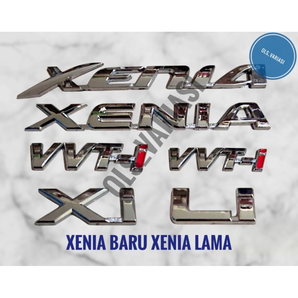 Emblem logo tulisan xenia baru lama / emblem logo vvti / emblem li xi / emblem xenia lama / emblem x