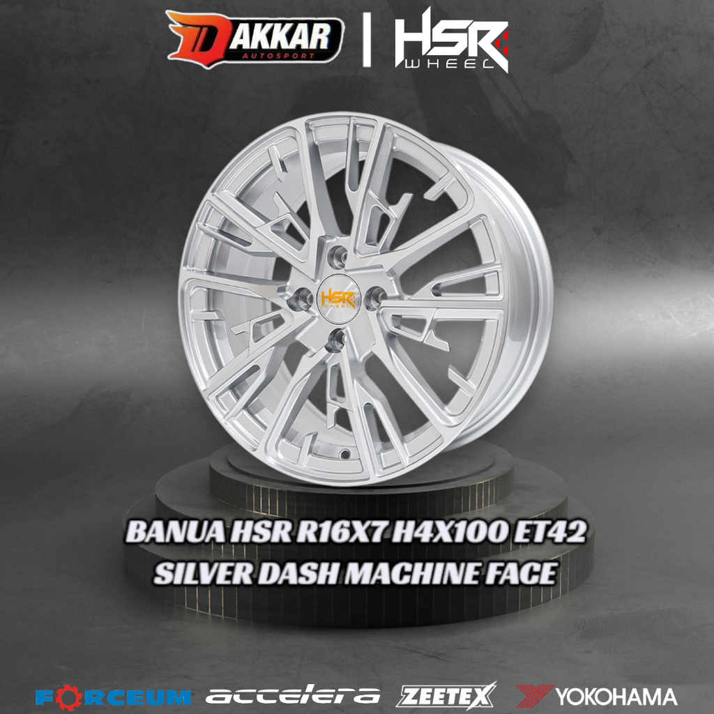 velg mobil ring 16 hsr type banua pcd 4x100 lebar 7 rata