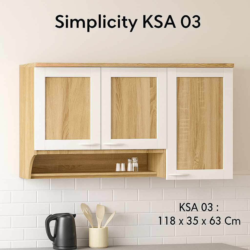 Acria - Simplicity Kitchen Set Atas | Kitchen Set | Lemari Atas Kitchen Set | Rak Gantung Minimalis 