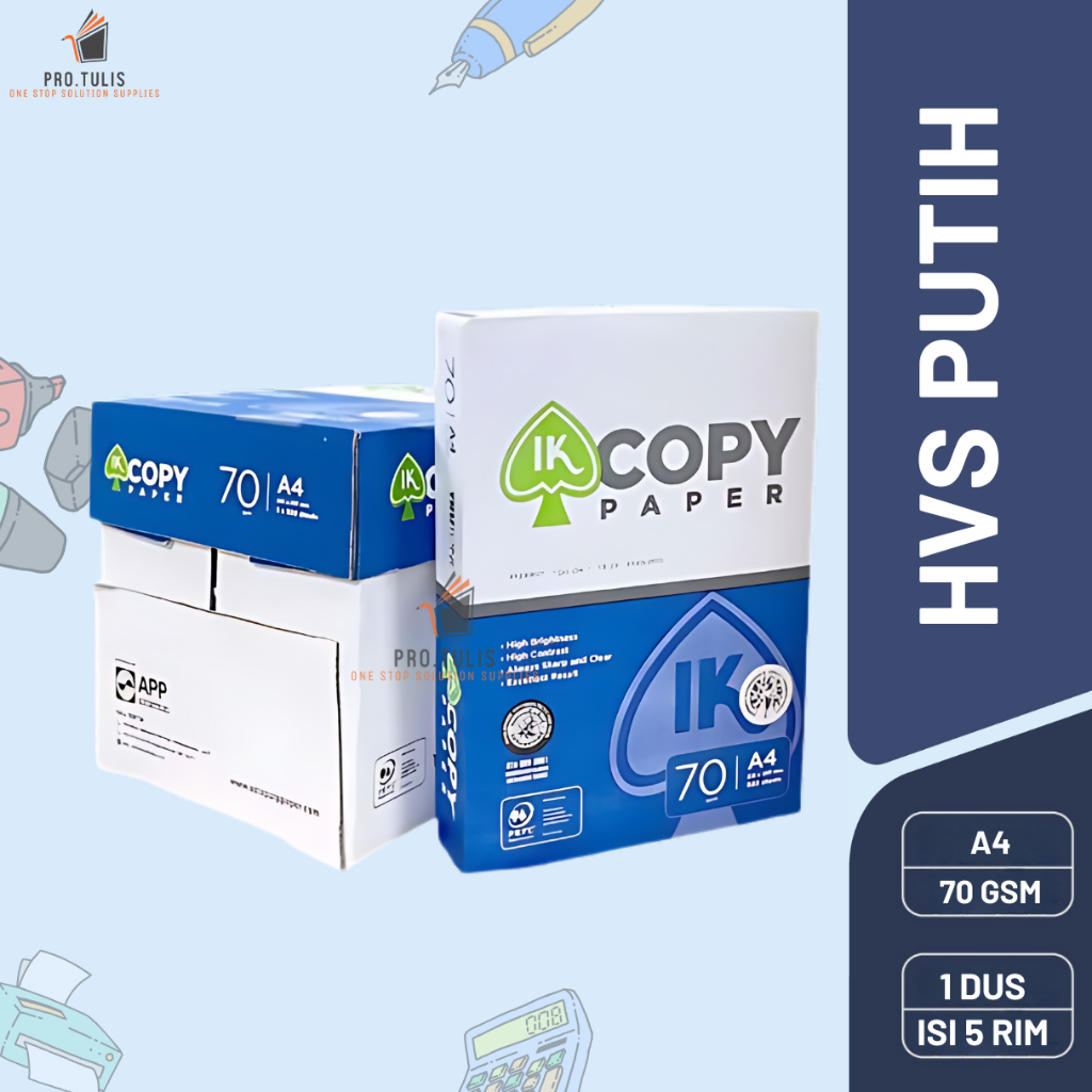

(Instan) Kertas Hvs A4 70 gr Ik copypaper / 1 dus