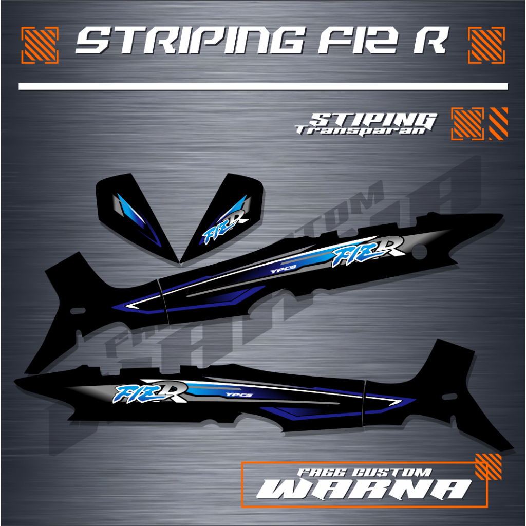 Striping lis sticker standar custom yamaha fiz r fizr 1996 1997 1998 hitam lis pink stiker fiz