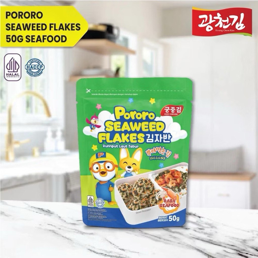 

(HALAL) PORORO SEAWEED FLAKES 1PCS / RUMPUT LAUT KERING TABUR / DRIED SEAWEED FLAKES