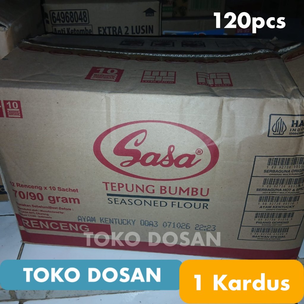 

GOSEND/GRAB/INSTAN Dus/karton Tepung Bumbu Kentucky Sasa Ayam Krispi 70/90g EXP 2026
