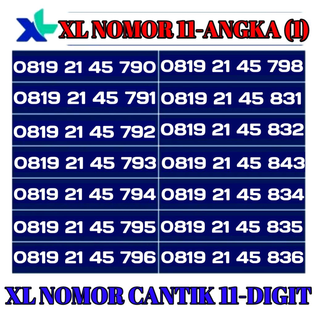 promo perdana XL nomor cantik 11 Digit(Cek Deskripsi)