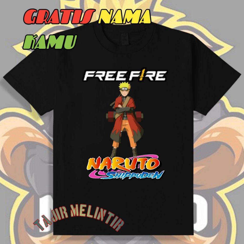 BAJU ANAK FF NARUTO KAOS ANAK FF NARUTO FREE FIREEE