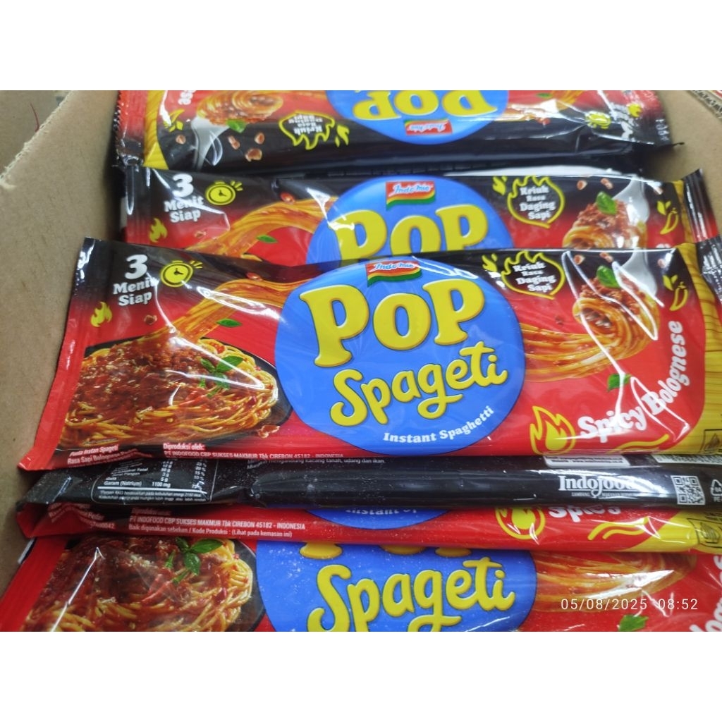 

indomie pop spageti spicy bolognese & spicy carbonara 84g