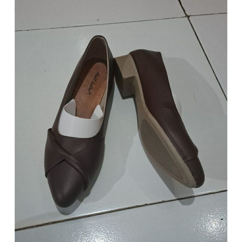 Sepatu Wanita Heels 3 cm Kulit Sapi Asli Garut Celin Series