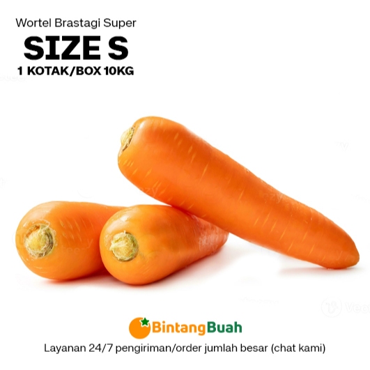 

Wortel Segar S (UKURAN SEDANG) Box / Kotak / Wortel Brastagi S Fresh / Carrot Fresh / Fresh Carrot / Wortel Super Segar / Sayuran Segar /Wortel Import / 10 Kg / Bal