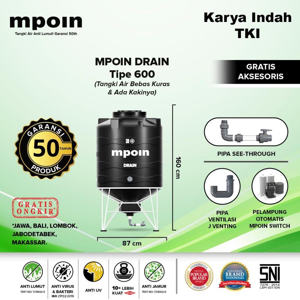 TOREN AIR KAKI MPOIN D600 550L DRAIN WATER TANK TOREN TANDON 550 L