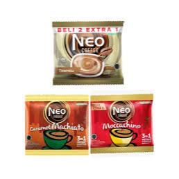 

NEO COFFE MOCCACHINO/CARAMEL 20 GR 3 IN 1 INSTAN COFFEE BELI 4 GRATIS 2
